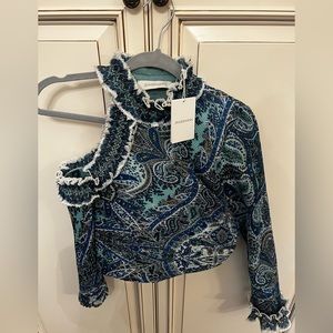 Zimmerman NWT Moncur ruffle neck bodice size 1